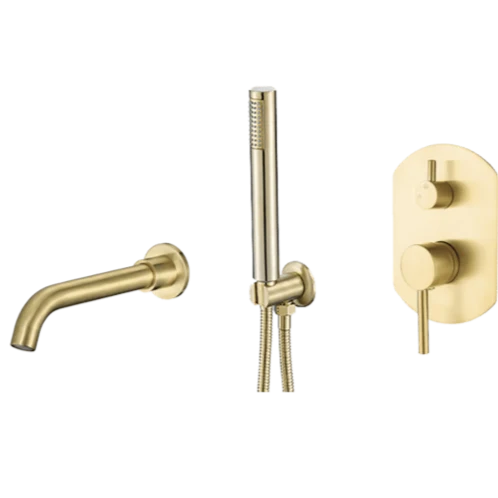 Grifo empotrado PARED monomando para bañera exenta CEILO oro cepillado