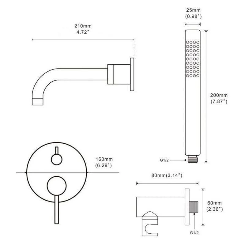 Grifo empotrado PARED monomando para bañera exenta CEILO oro cepillado