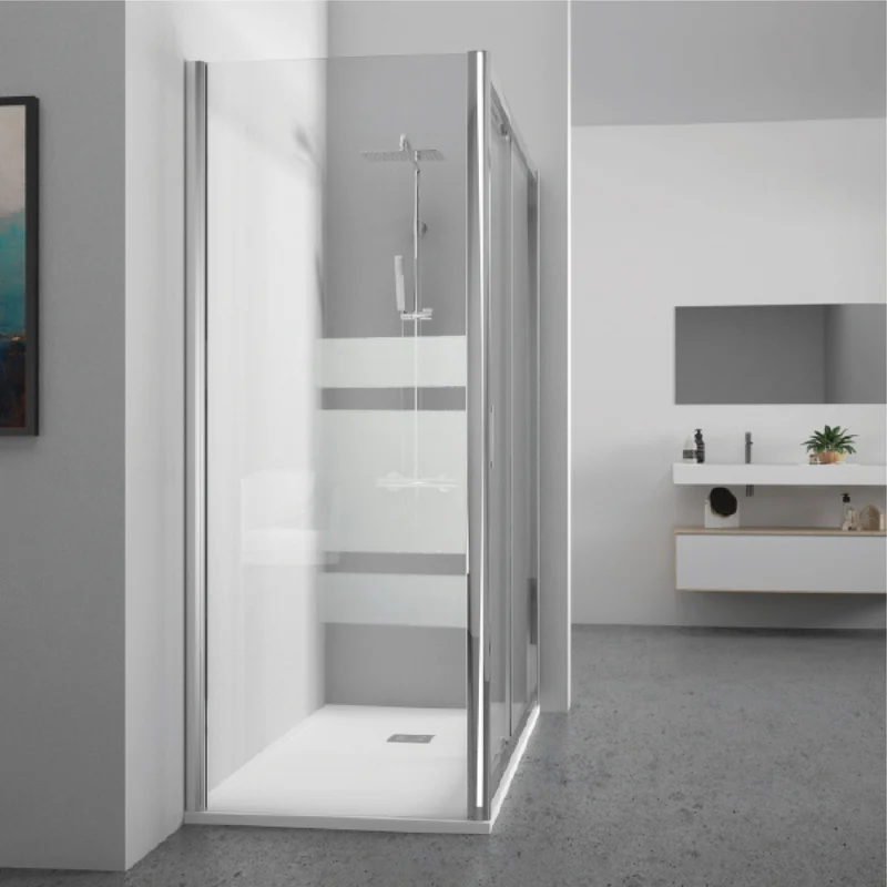 Mampara de ducha frontal + Puerta Corredera JOHNSON