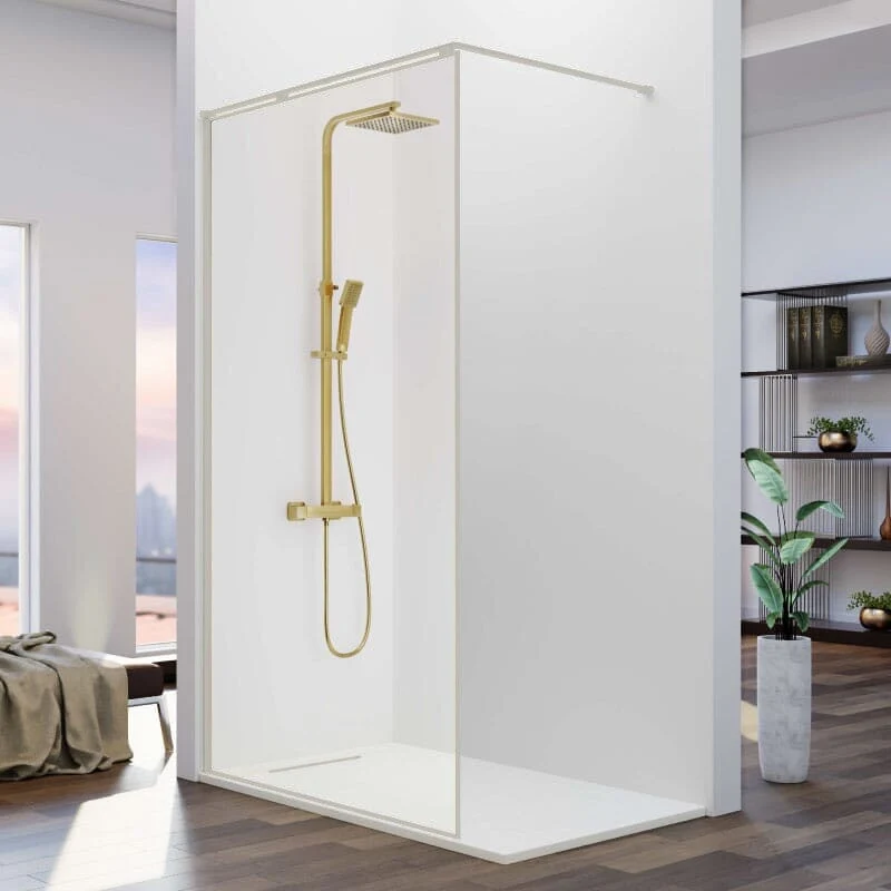 Oferta - Panel fijo de ducha FRESH ARENA Plata brillo de 90cm