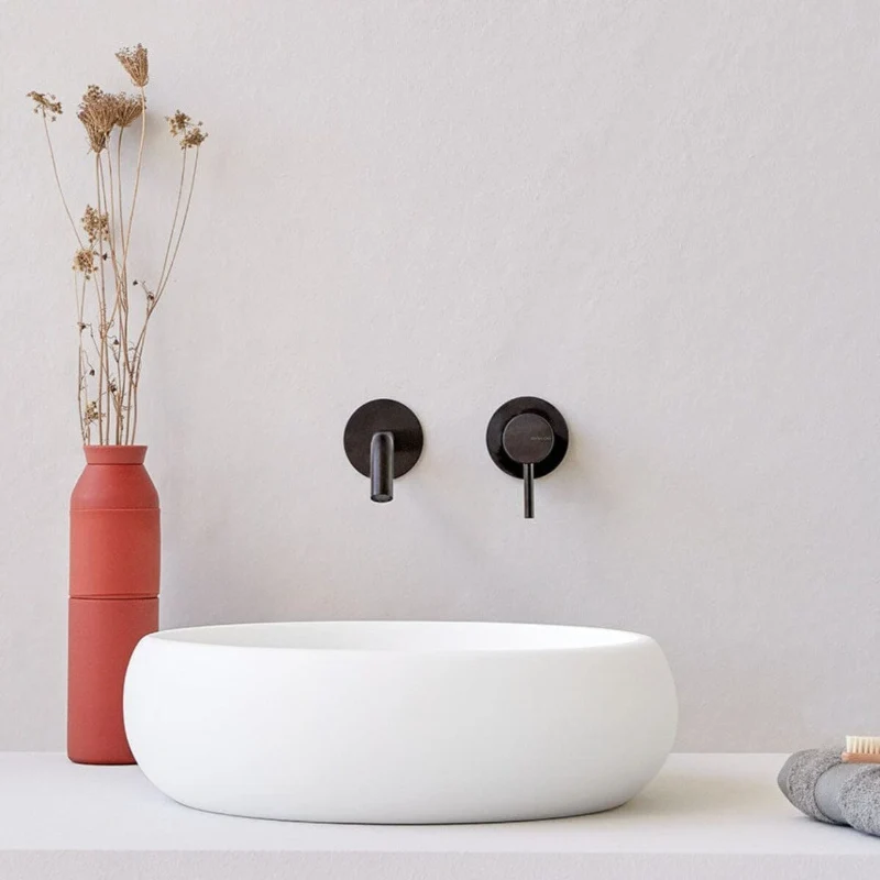 Lavabo redondo para encimera en piedra sintética RONDO