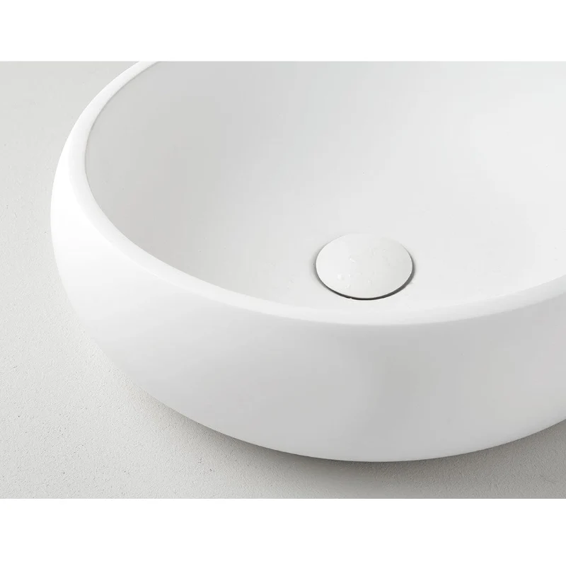 Lavabo redondo para encimera en piedra sintética RONDO
