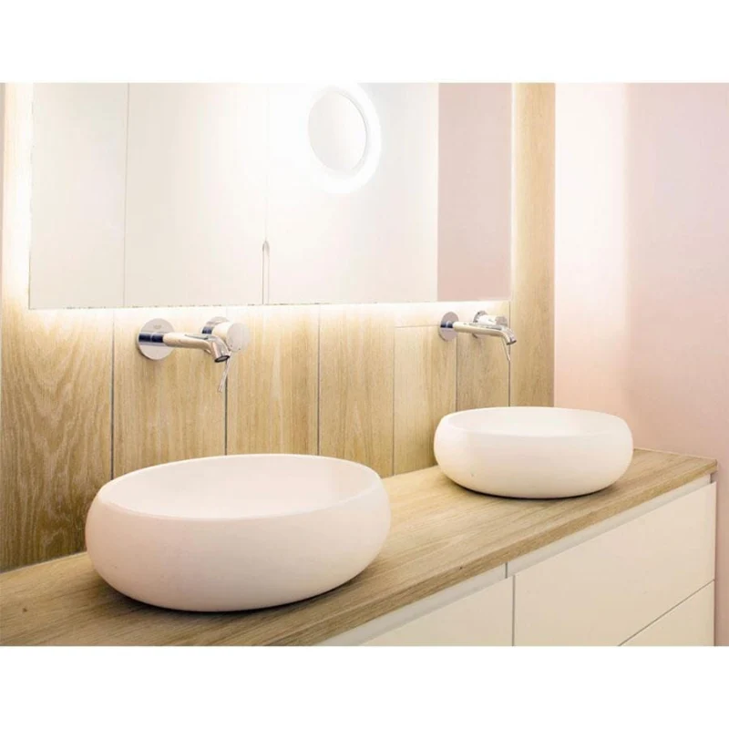 Lavabo redondo para encimera en piedra sintética RONDO