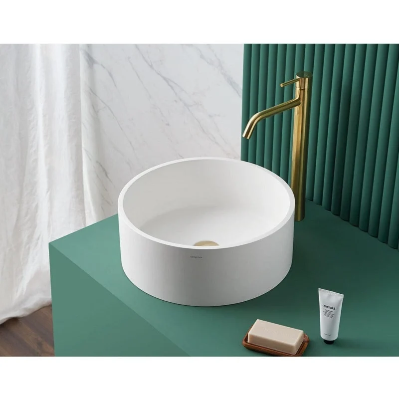 Lavabo redondo para encimera en Sanydur LUCENA