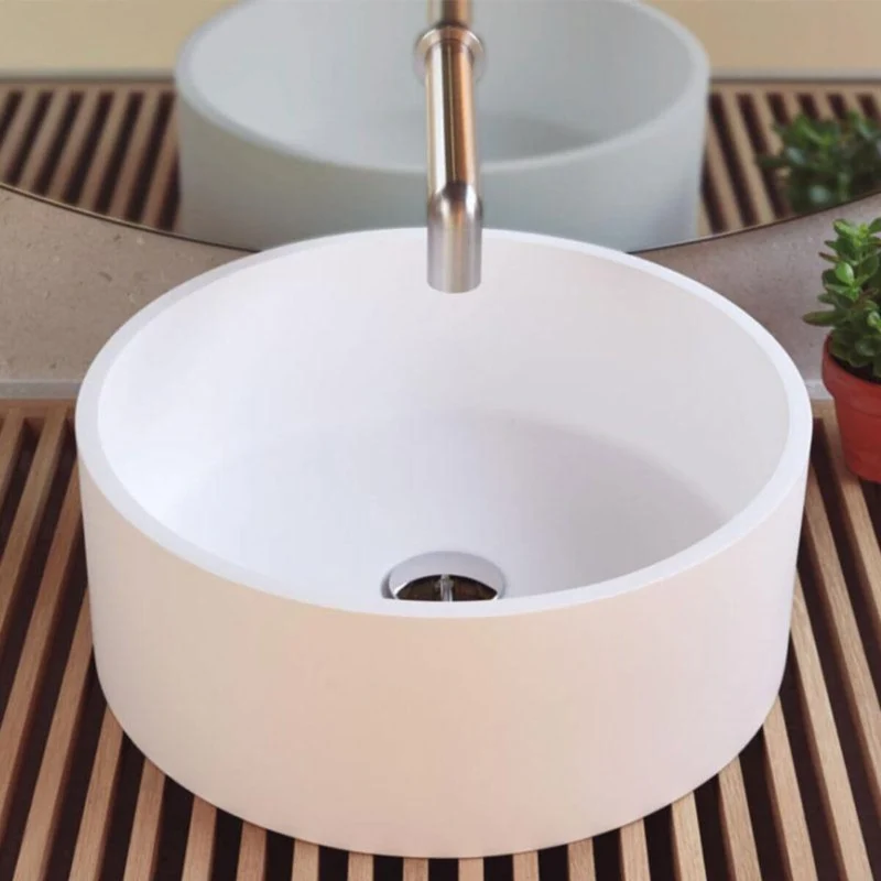 Lavabo redondo para encimera en Sanydur LUCENA