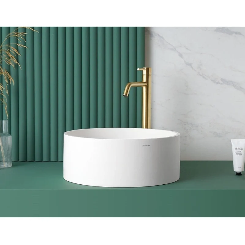 Lavabo redondo para encimera en Sanydur LUCENA
