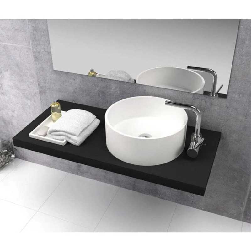 Lavabo redondo para encimera en Sanydur LUCENA