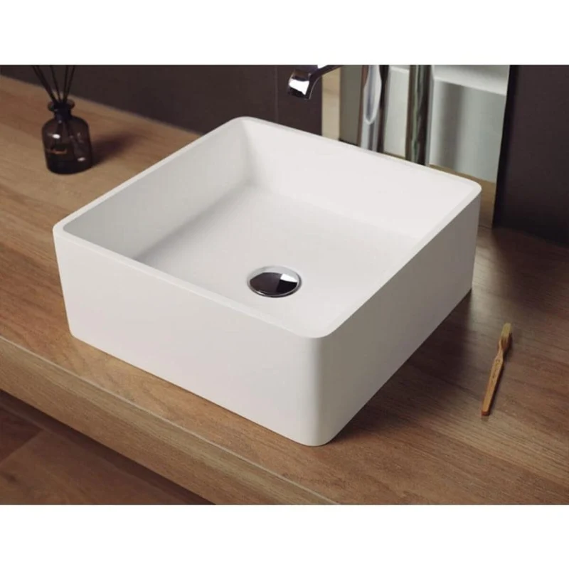 Lavabo cuadrado para encimera en Sanydur ARTANA