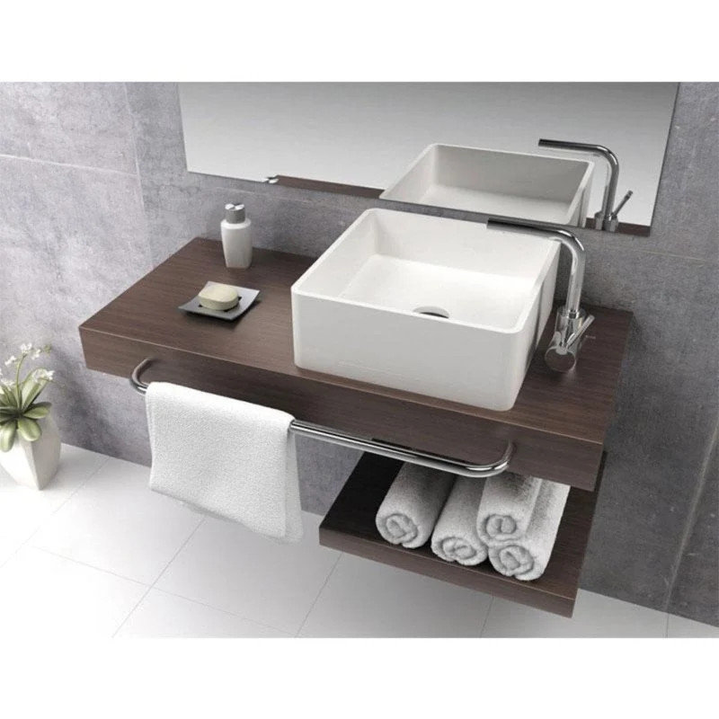 Lavabo cuadrado para encimera en Sanydur ARTANA