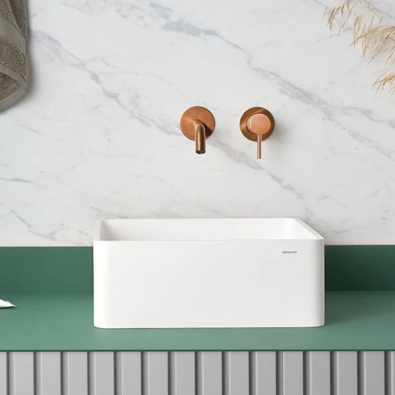 Lavabo cuadrado para encimera en Sanydur ARTANA