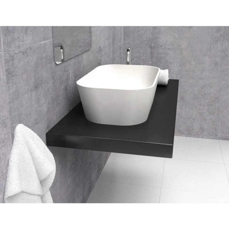 Lavabo rectangular para encimera en Solid Surface RUST