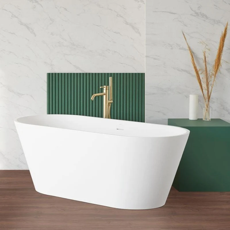 Bañera tipo isla de diseño ovalado en Sanydur MODERN