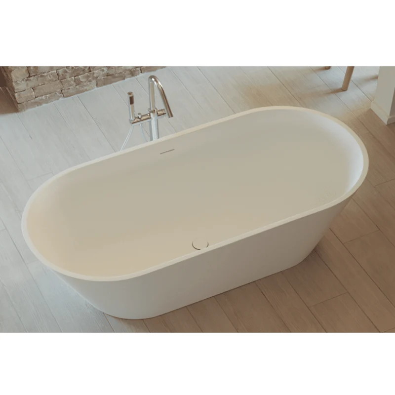 Bañera tipo isla de diseño ovalado en Sanydur MODERN