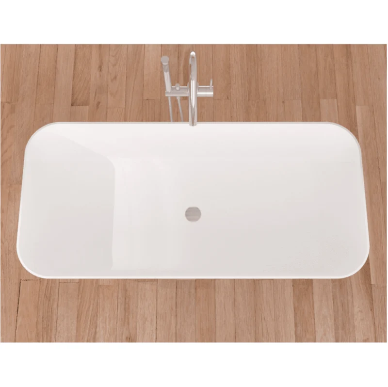 Bañera tipo isla de diseño rectangular en Sanydur RUST