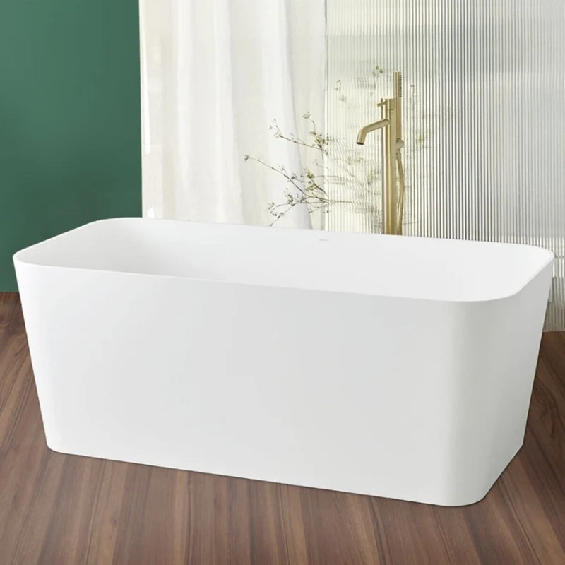 Bañera tipo isla de diseño rectangular en Sanydur RUST