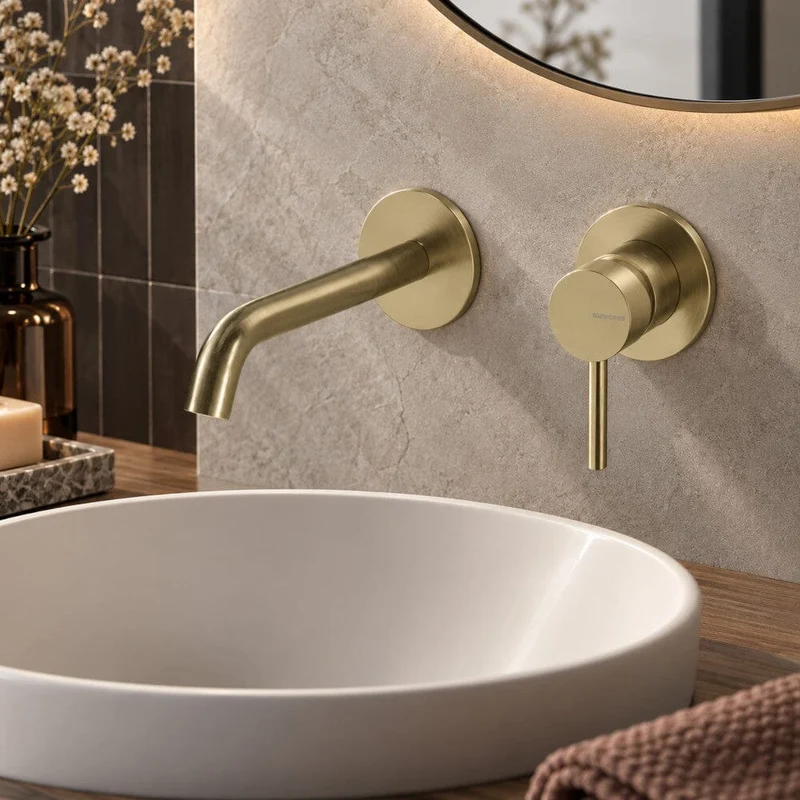 Grifo monomando mural LOOP en 6 colores