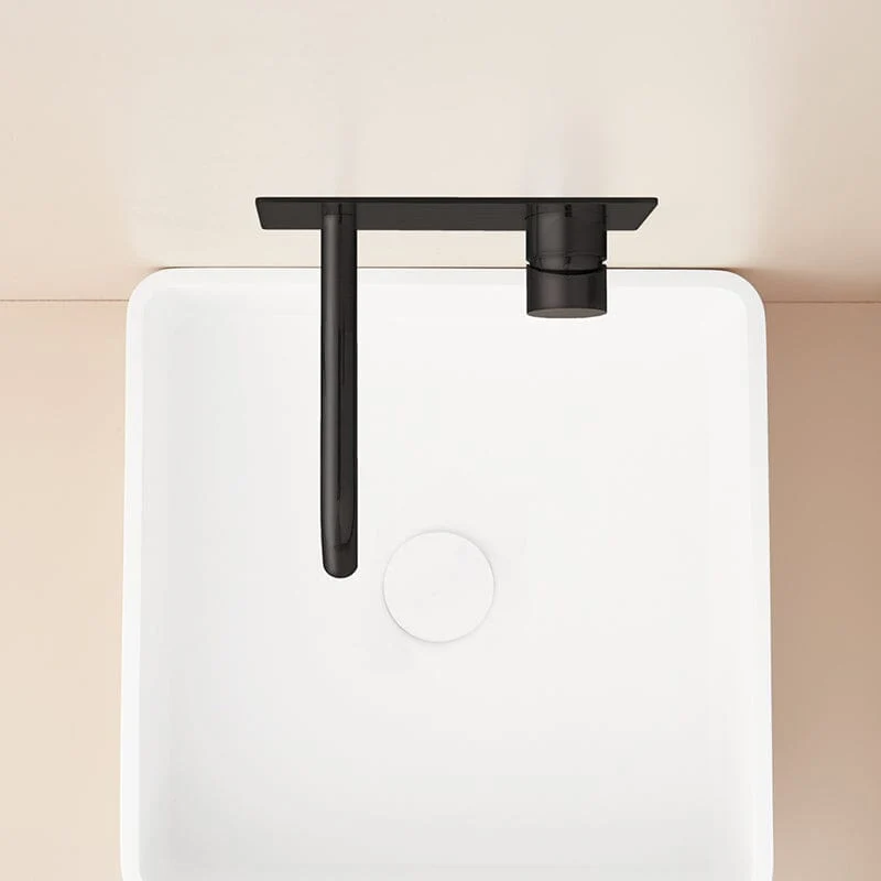 Grifo monomando mural con placa LOOP en 6 colores