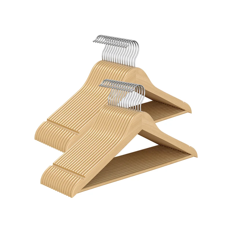Percha de Madera Juego de Madera de Abedul para Chaquetas