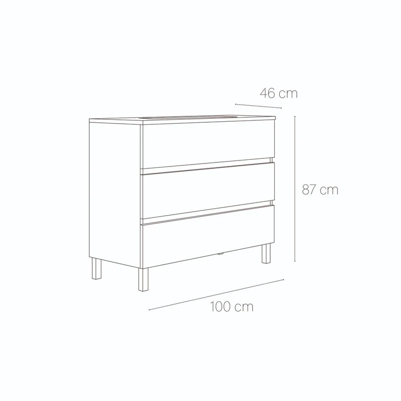 Mueble de baño con patas Esencial