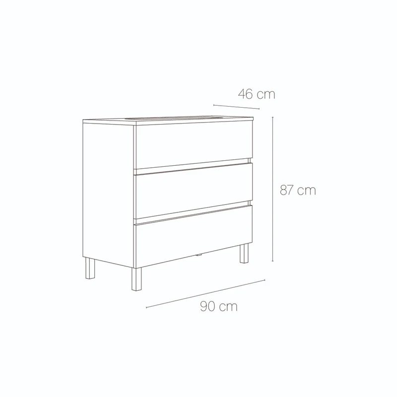 Mueble de baño con patas Esencial