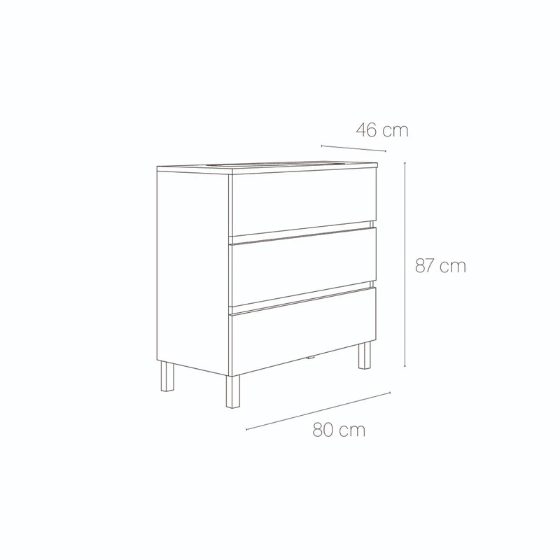 Mueble de baño con patas Esencial