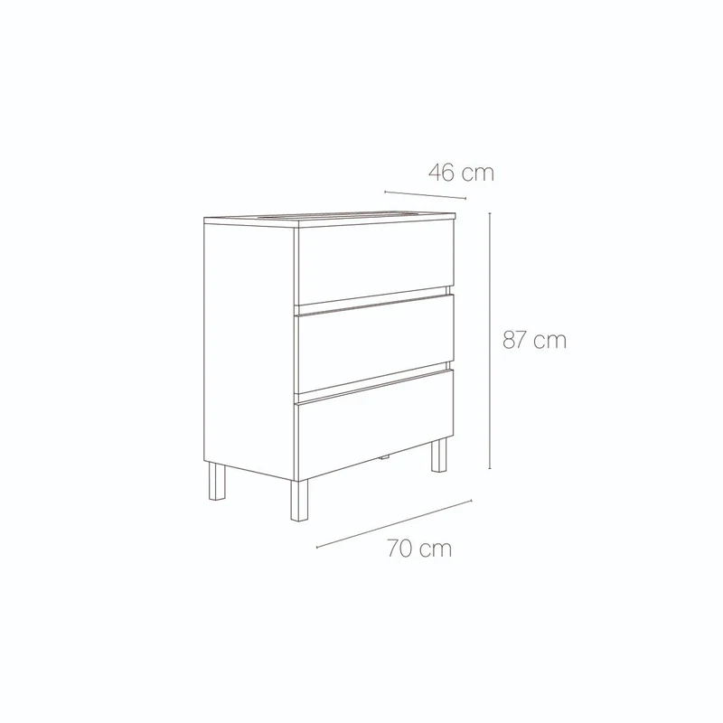 Mueble de baño con patas Esencial