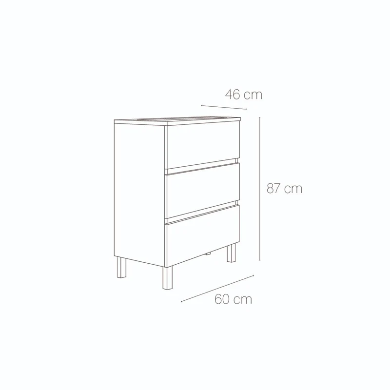 Mueble de baño con patas Esencial
