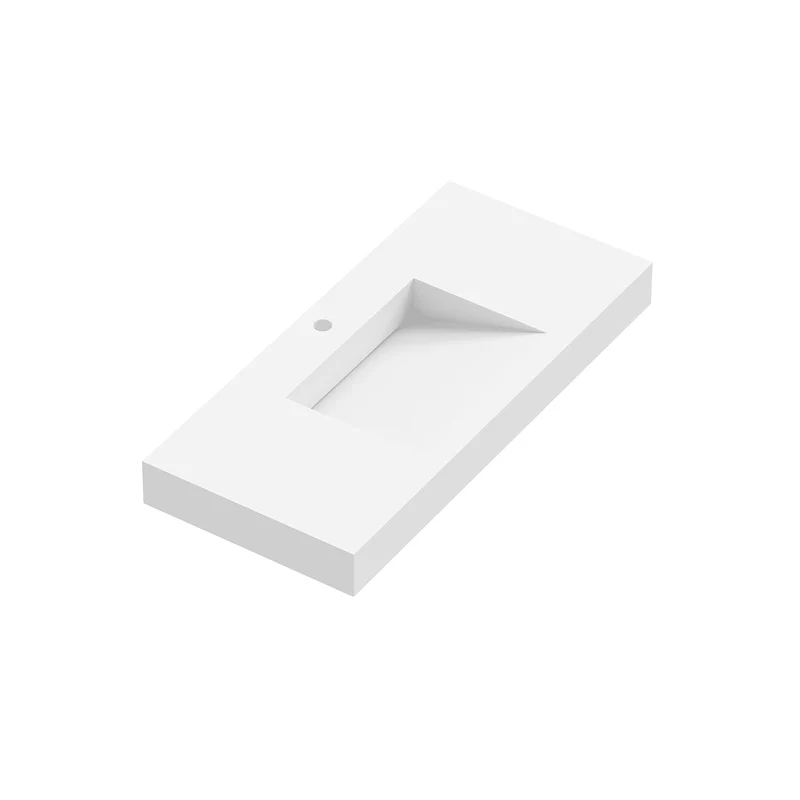 Lavabo solid surface con faldón Iris