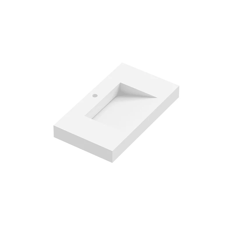 Lavabo solid surface con faldón Iris