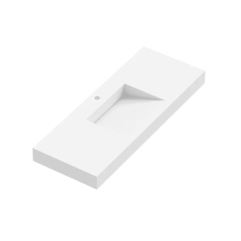 Lavabo solid surface con faldón Iris