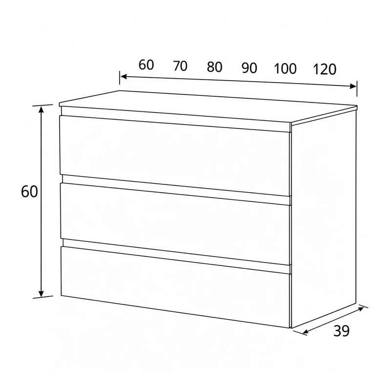 Mueble de fondo reducido Carmen