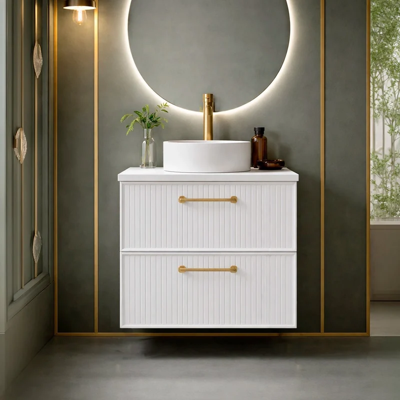 Mueble baño retro Blanca