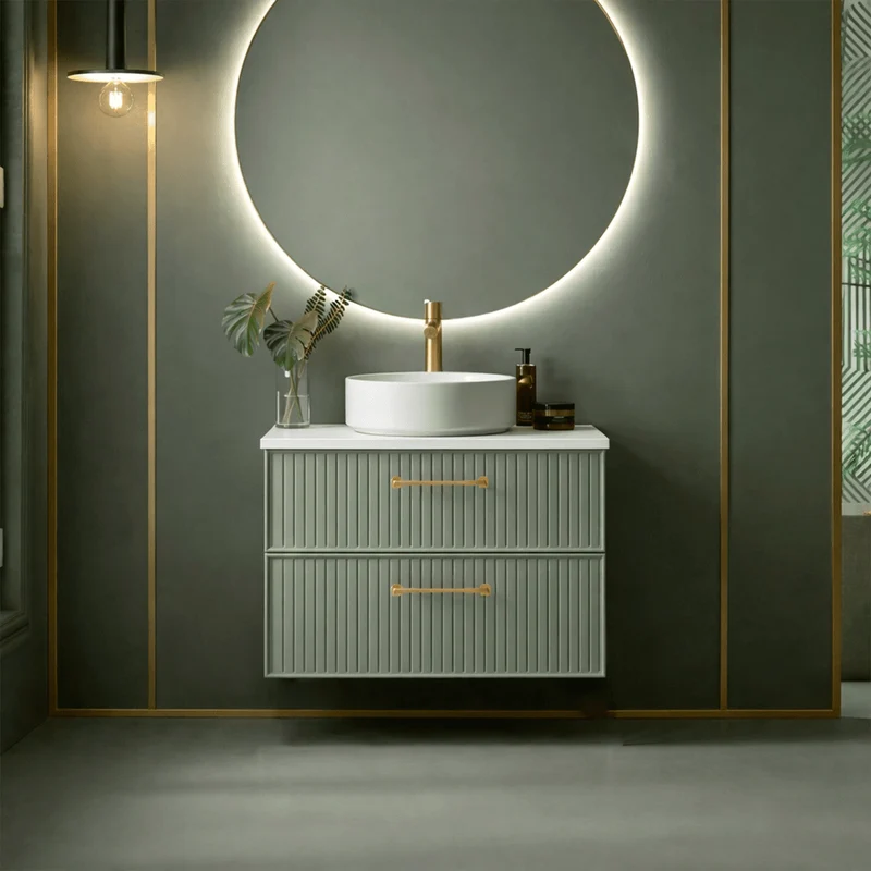 Mueble baño retro Blanca