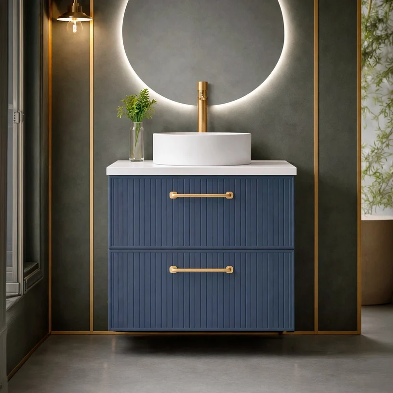 Mueble baño retro Blanca