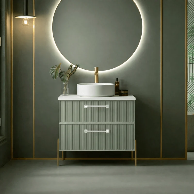 Mueble baño retro Blanca