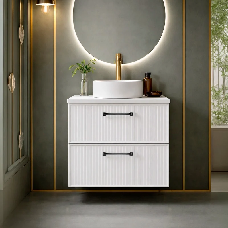 Mueble baño retro Blanca