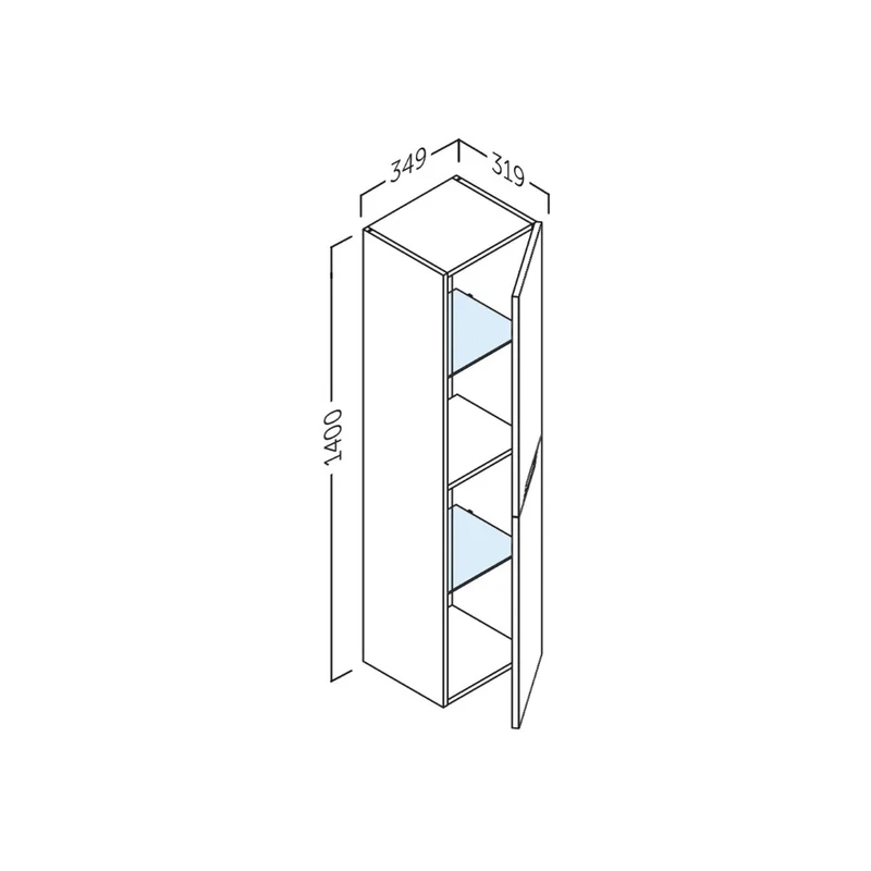 Mueble auxiliar alto baño Bamboo