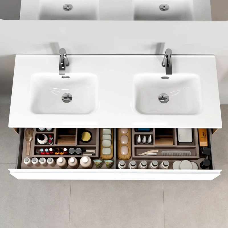 Mueble baño colgado doble seno Praga