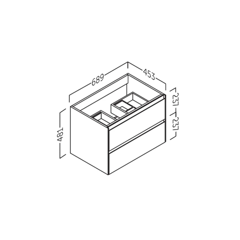 Mueble baño colgado Praga