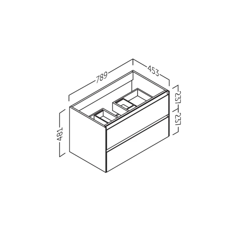 Mueble baño colgado Praga