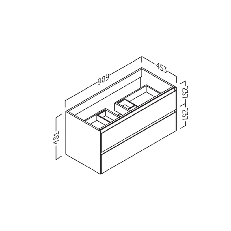Mueble baño colgado Praga