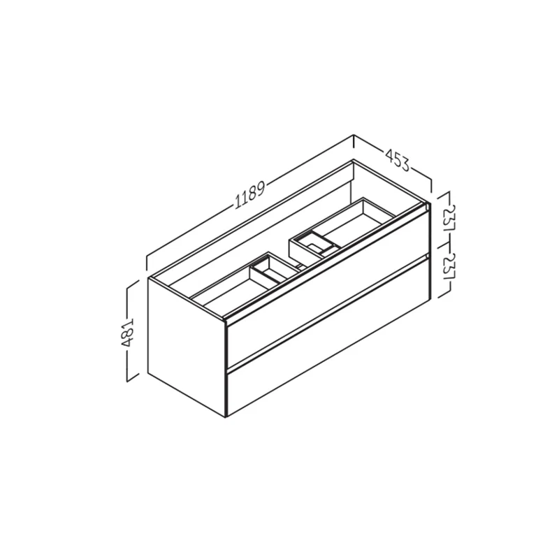 Mueble baño colgado Praga