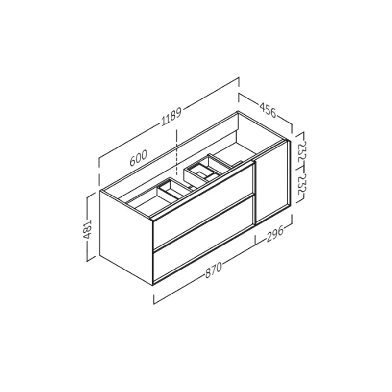 Mueble de baño colgado moderno Oslo