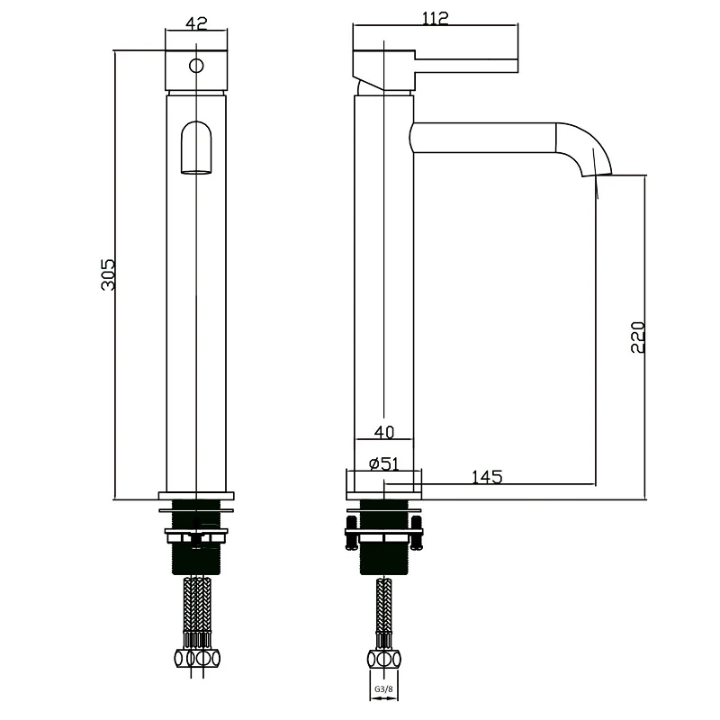 Oferta - Grifo lavabo monomando alto PICO dorado