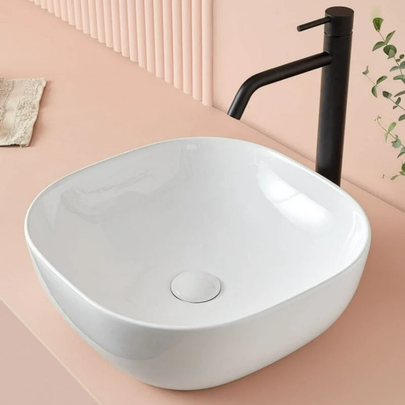 Lavabo de encimera cuadrado en cerámica PALERMO