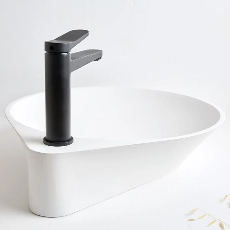 Lavabo sobre encimera en piedra sintética NADIR