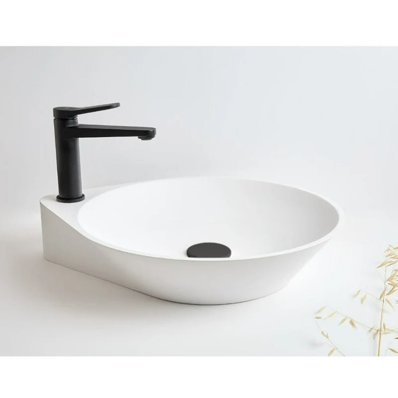 Lavabo sobre encimera en piedra sintética NADIR