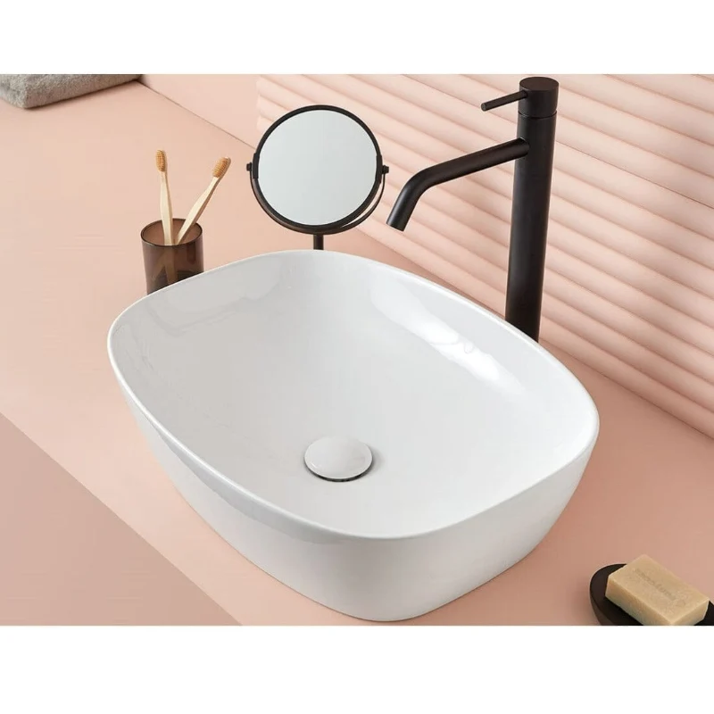 Lavabo sobre encimera rectangular de cerámica BALTA