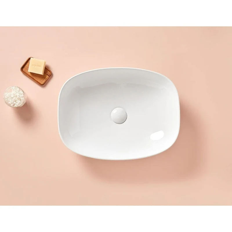 Lavabo sobre encimera rectangular de cerámica BALTA