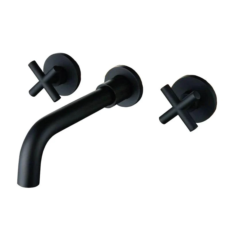 Grifo bimando lavabo empotrado CARBINI negro mate